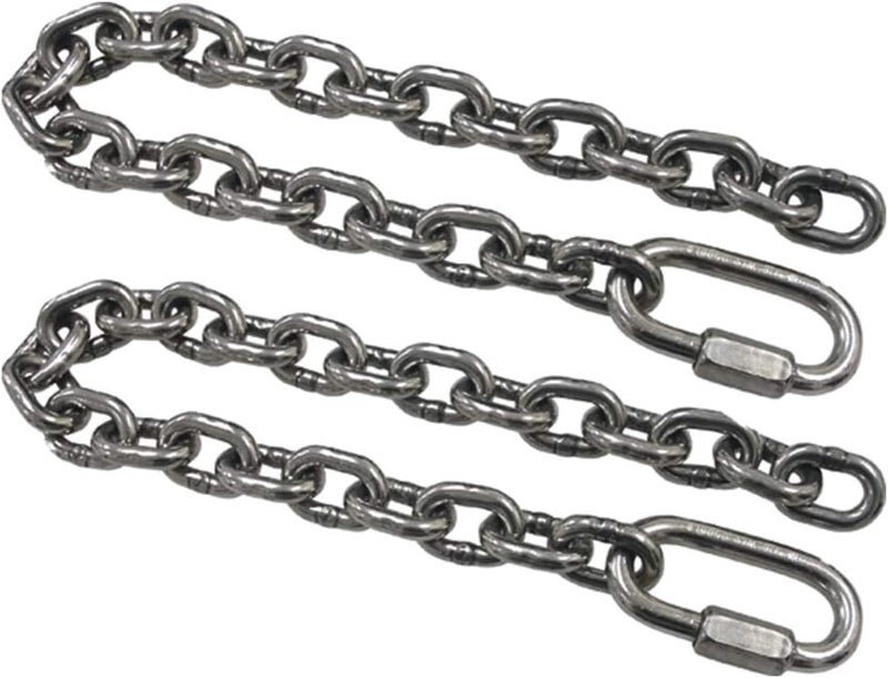 Stainless Steel Safety Chain 5/16-Inch x 24-Inch with Quick Link, 2 Piece